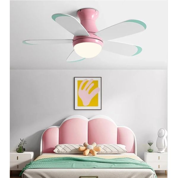 Control Low Floor Household Fan lamp colorful Children Room Ceiling Fan Light(WH-VLL-33)