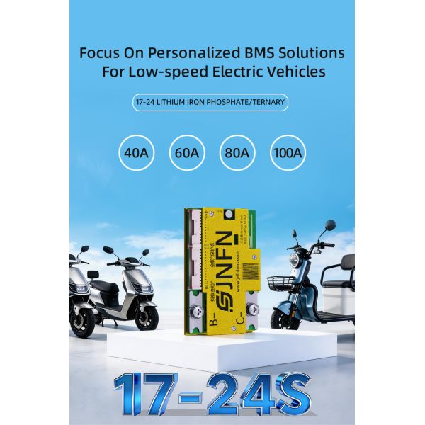 JNFN ANT Smart Integrated BMS 48V 60V 72V 17S 20S 24S 40A-80A For LiFePO4 Li-Ion LTO Battery With Bluetooth UART For E-Bike