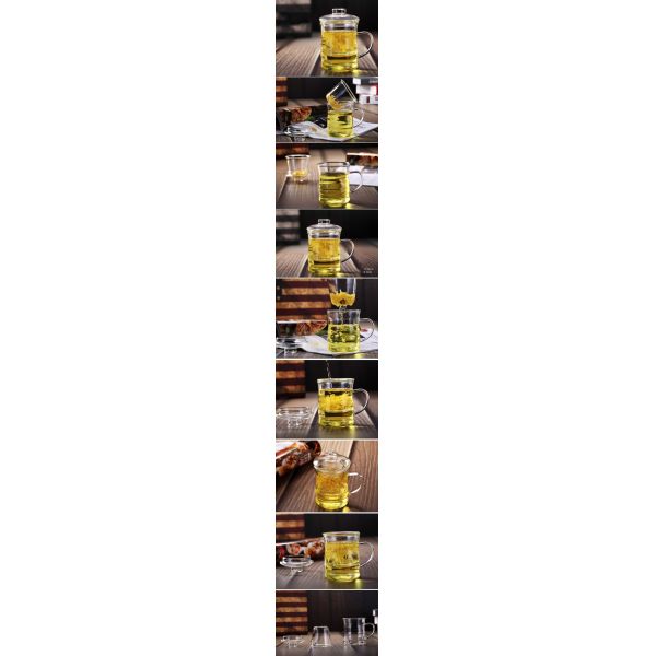 Чашка чая цветка чашки Инфузер чая термостойкого стекла фильтруя более толстая с ручкой