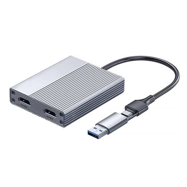 USB-C Type-C на двойной HDMI MST мультимониторный адаптер 4K 60Hz для Windows Android Mac OS