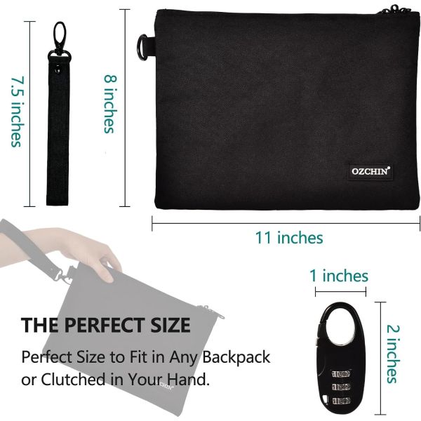 Теплая сумка с замком, банковская сумка с замком, сумка с деньгами для наличных денег, водонепроницаемая сумка для наличных денег с молниеносной решеткой, для наличных денег, мобильный телефон