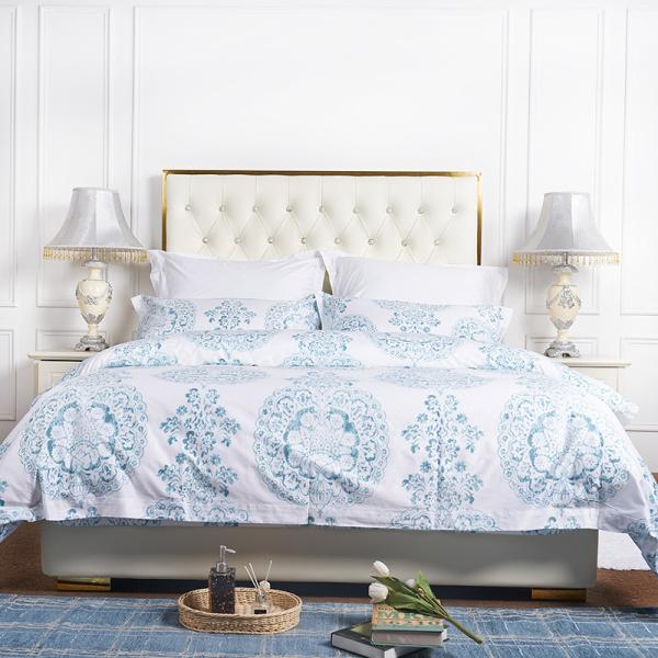 Custom luxury hotel bedsheets and duvet covers digital printed bedding sets hotel