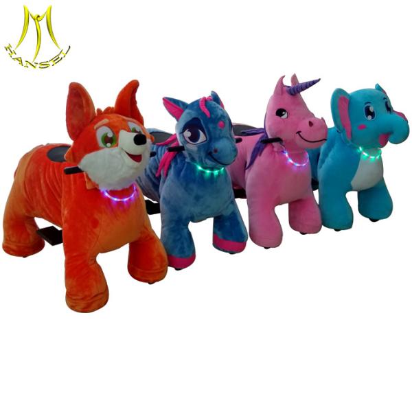 Hansel plush toy motorized animal and amusement children rides with riding motorized animals made in china
