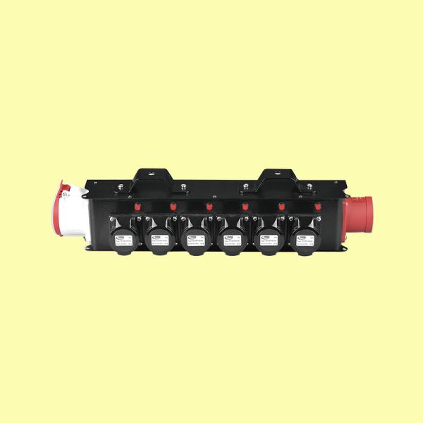 CEE 32A 5P Input 16A Output 6-Socket Stage Portable Splitter Box Equipment Power Distribution