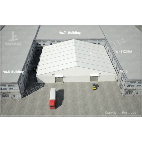 Solid Corrugated Sheet Walls Outdoor Warehouse Tents Marquee ISO CE Certification