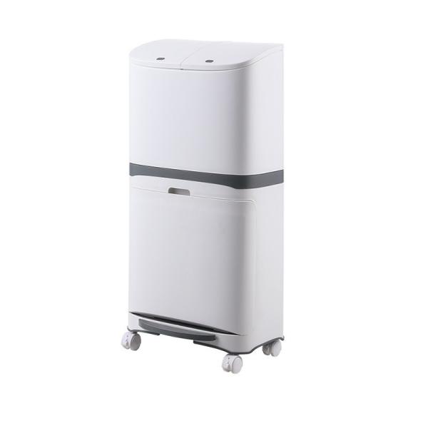Household Kitchen Double-layer Sorting Trash Can Press Plastic Large square Plastic Bucket with Lid
