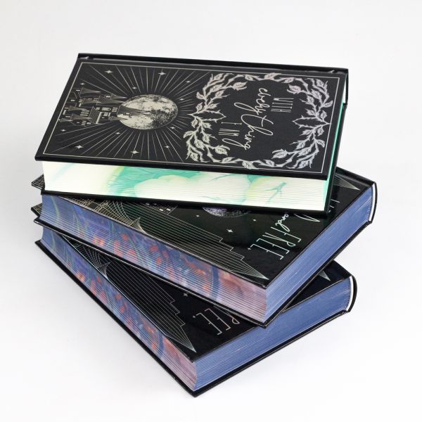 Custom Hardcover Book Printing Multi-Color Stenciled Sprayed Edges Printing