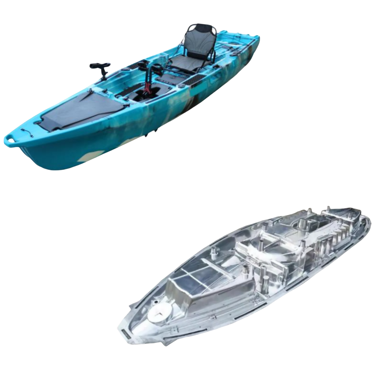 OEM Rotomolding Custom Kayak 30 дюймов PE Сидеть на вершине рекреационный каяк