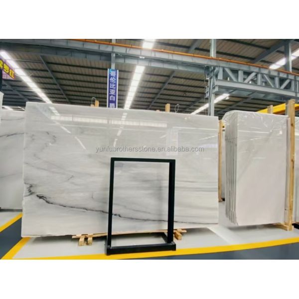 Hotel Design Style Modern White Marble TV Wall Board Panel for Home Renovation Project