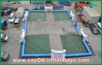 Terrain de football gonflable portatif de PVC de jardin du bleu gonflable 0,4 de jeux/ventilateur standard de la CE terrain de football