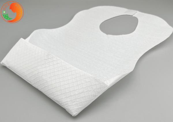 White Disposable Baby Bibs Biodegradable OEM ODM BPA Free Waterproof
