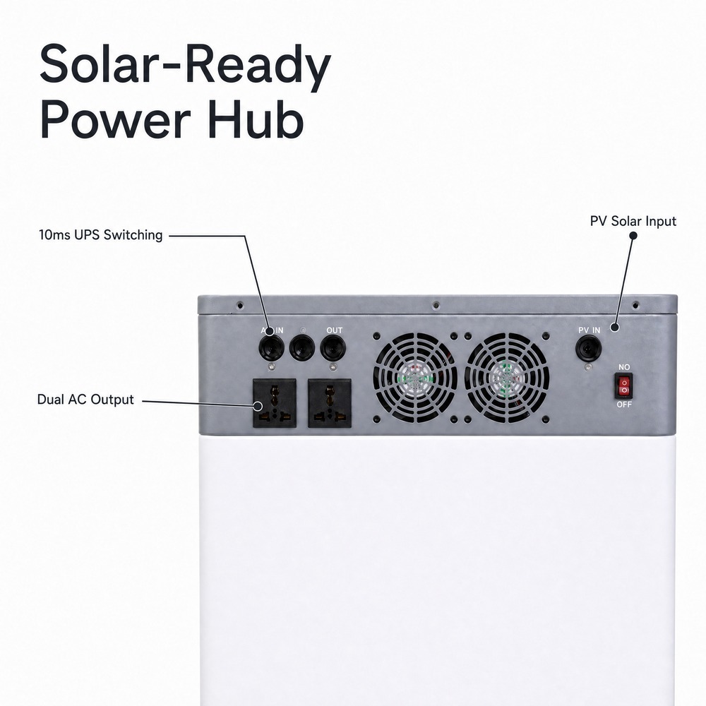 Wholesale 6kW 51.2V 300Ah LiFePO4 All-in-One Hybrid Solar Inverter with Energy Storage Battery for Home Backup Power