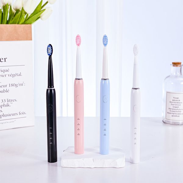 Electric Sonic Black Toothbrush , 3 Modes Ipx7 Waterproof Toothbrush
