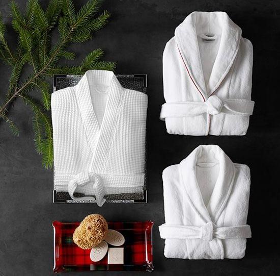 Luxury Unisex SPA Soft 100% Cotton Hotel Velour Terry Bathrobe