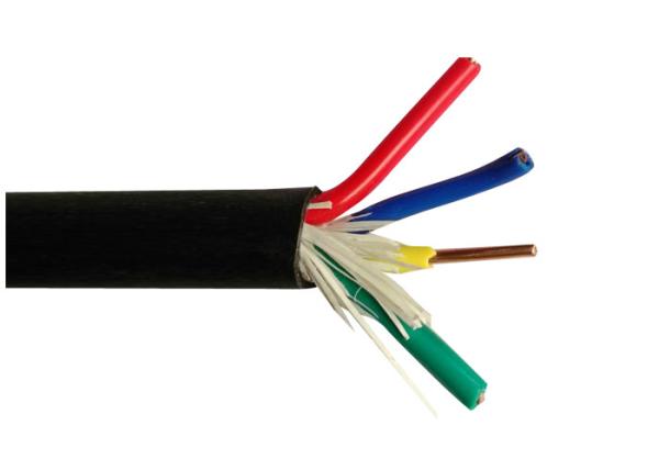 Four Cores Electrical Cable Wire With Solid Copper Conductor 450 / 750V WIth PVC Sheath