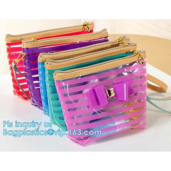 Holographic Vinyl Film Hologram Bag With Slider Zip, Pvc Holographic Cosmetics Bag, Plastic Zipper Bag/eva zipper bag wi