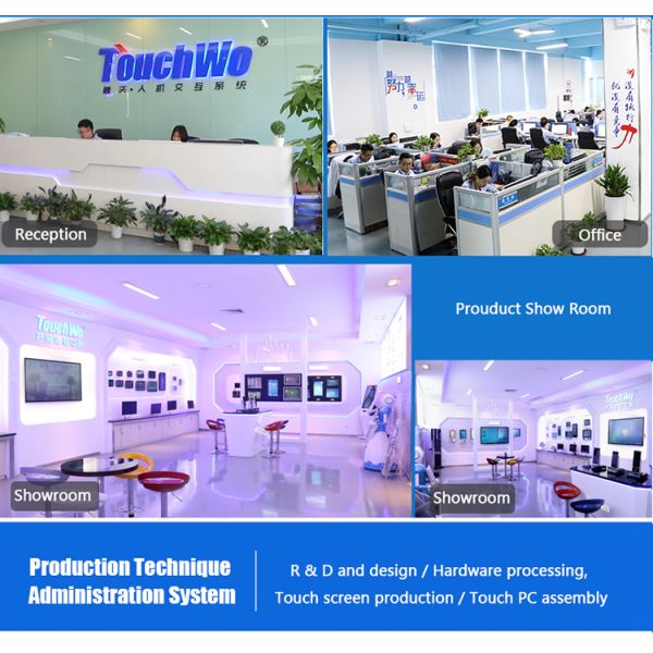 Touchwo 10-Point Capacitive Touch Screen Kiosk with 1920x1080 Resolution and Wall Mount for Self Ordering and Payment