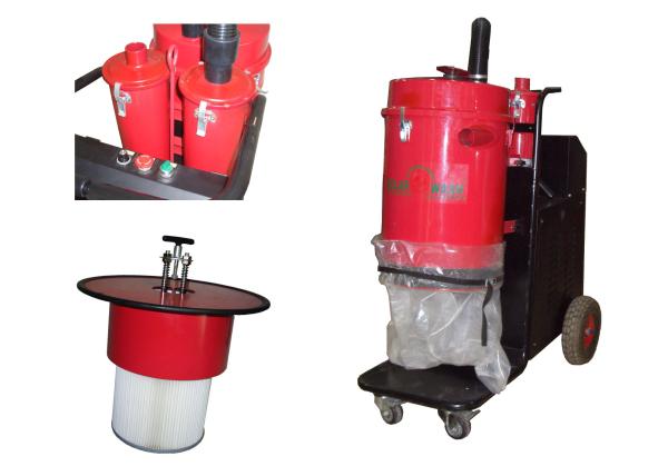 Red 28kpa industrial heavy duty vacuum cleaners , high powered Dust Extractor