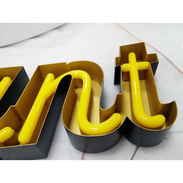 Stainless Steel Fake Neon Channel Letter Signs 25.5mm Depth
