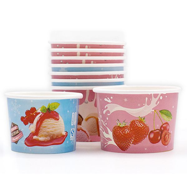 270ml Customized Request Disposable and Biodegradable Ice Cream Bowl in Paper Material