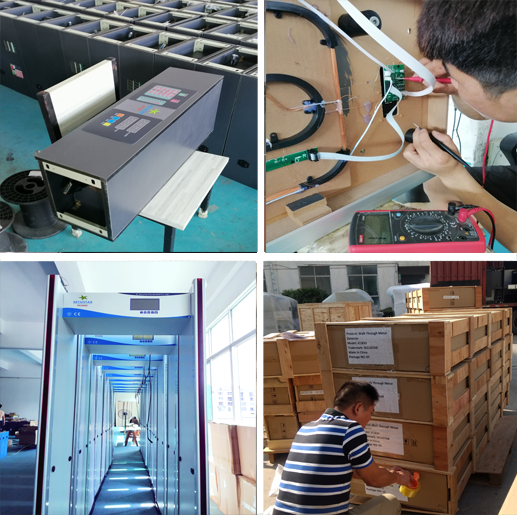 Блок развертки дверной рамы металлоискателя 18 зон для проверки общественной безопасности