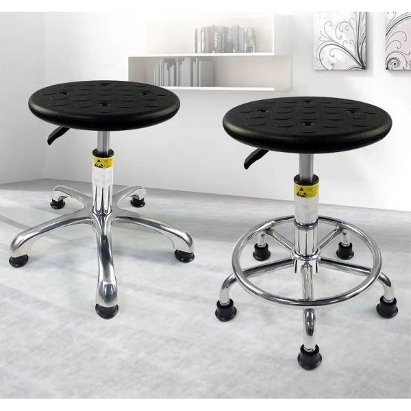 Stainless Steel Anti Static Lab Chair ESD Adjustable Swivel Cleanroom Chair