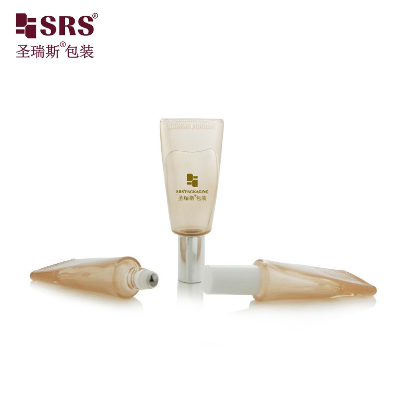 GB3 10ML Luxury Tube Unique Design Transparent Glass Painted Custom Color Roll On Steel Ball Bottle For Perfume Oil