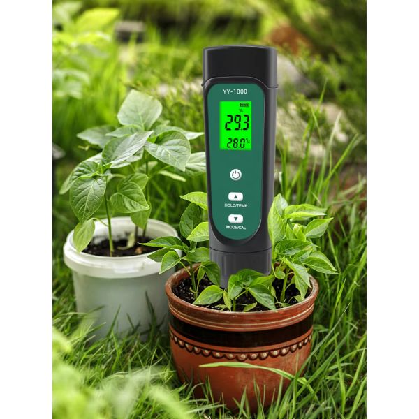 Potted Gardening Agricultural Measuring Tool Conductivity 3 In 1 Soil Ec Meter Temperature Soil Moisture Meter Tester
