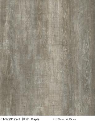 Revestimento à prova de fogo antiderrapante de GKBM FT-W29122-1 183*1220mm Gray Maple Stone Composite Click SPC