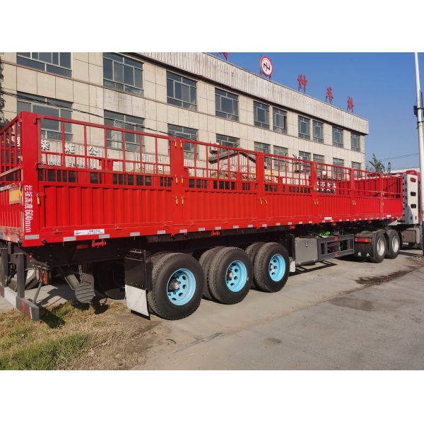 42 Foot 3 Axle Fence Tipping Semi-Trailer Stake Cargo Trailer 13m