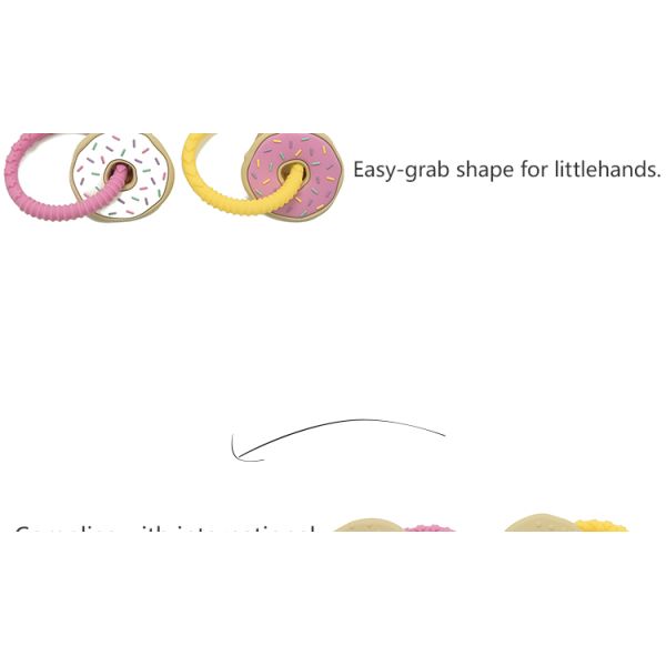 Laser Logo Silicone Wood Teether Infant Baby BPA Free Nursing Bracelet