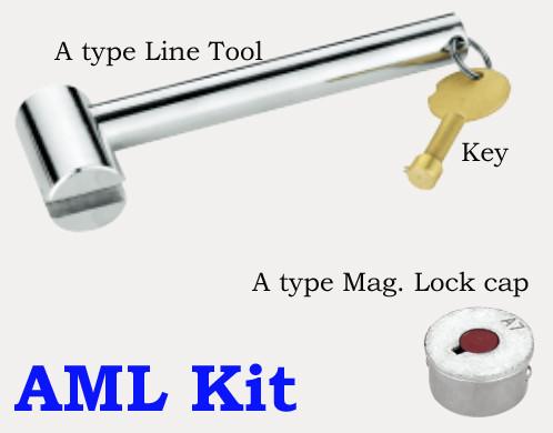 1107 Nickel Plated Magnetic Lockable Ball Valve Male Threaded End 3/4, 1, 1-1/4 x Flexible PP-R pipe End 25, 32, 40