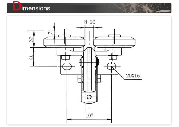 Elevator Roller Guides / Elevator Spare Parts Width Of Guide Rail 8 - 20mm
