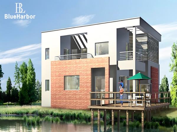 Fireproof Prefab Steel House Luxury Light Steel Modular Villa
