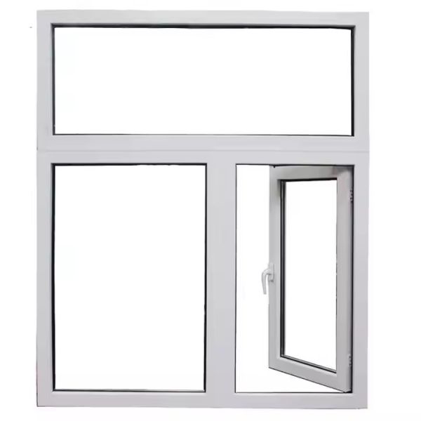 60 Series PVC Casement Windows Hot Sales Single Double Glazed Windows Living Room Casement Windows With Window Screen