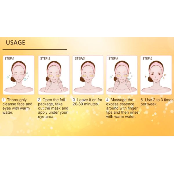 Hyaluronic Acid Eye Mask , 24k Gold Eye Mask For Eye Removing Moisturizing