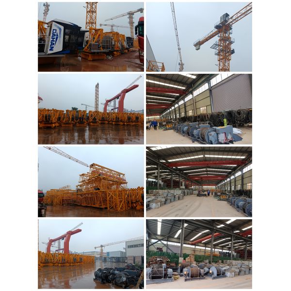 6012 QTZ80 Grão de torre usado 60M Boom de trabalho 2,8m Zoomlion Bloco de mastros