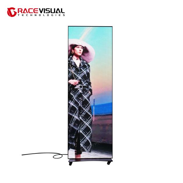 Portable IPoster Indoor LED Display – Ultra-Slim | Multi-Pixel Options | Flexible Installation & Remote Control