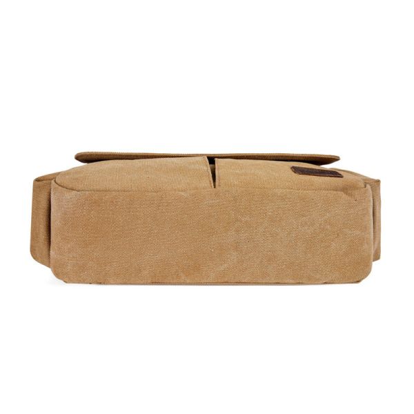 16.5 / 17 Inch Flap Men Sling Crossbody Laptop Canvas Shoulder Messenger Bag For Men