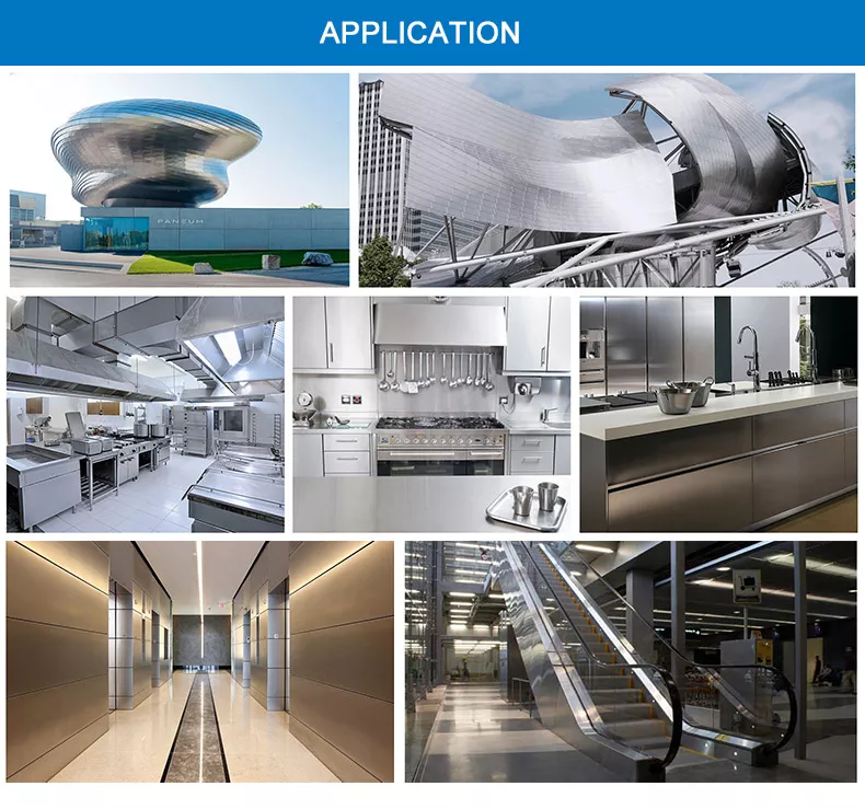 1mm Thick Champagne Color Stainless Steel Sheet 430 304 201 Etched Stripe Pattern