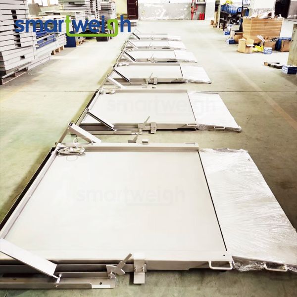 Industrial Stainless Steel Floor Scales IP68 Waterproof For Food And Cleanroom Applications