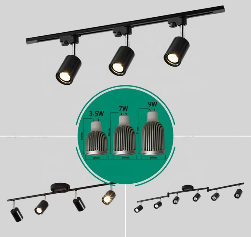 5W Black Shell LED COB Spotlight For Home Office Cloth Shop Exhibition Light AC85-265V