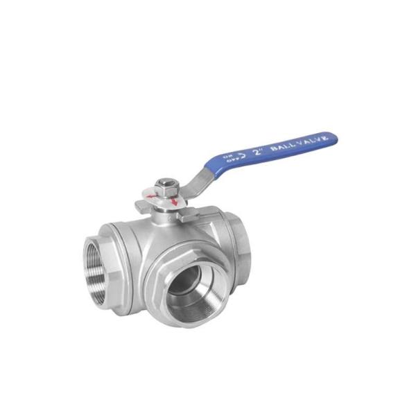 SS304 316 Three Way Female Thread Stainless Steel Ball Valve NPT Bsp BSPT Connection
