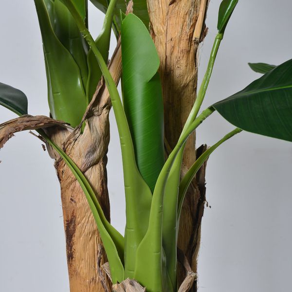 Wholesale 7 FT Artificial Banana Tree Plant | Natural Bark Trunk | Free Maintenance | Indoor Palm for Living Room & Office Decor