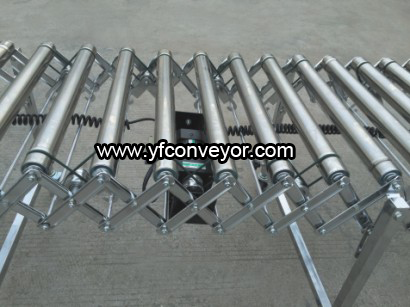 Flexible Motorized Stainless Steel Roller Conveyor,Flexible Roller Conveyor