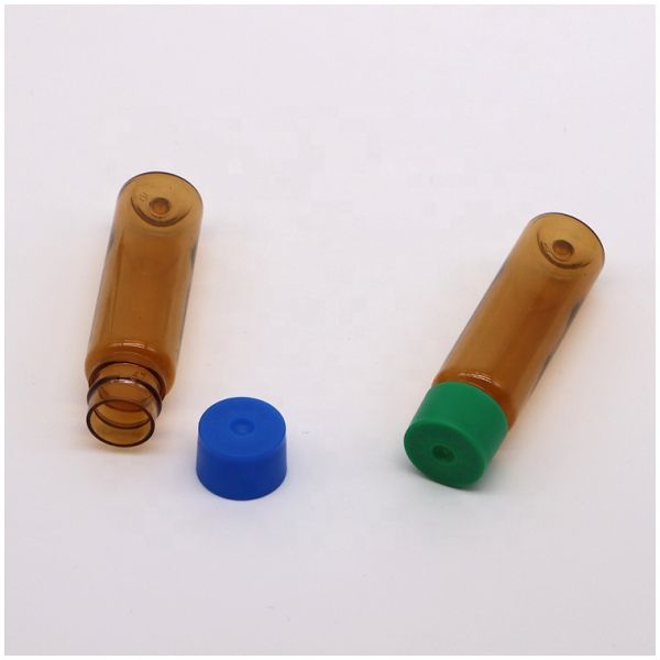 Капсула безопасности 10 мл ПЭТ пищевого качества янтарная пластиковая бутылка для пероральной жидкой медицины ошейник материал ПЭТ круглая форма