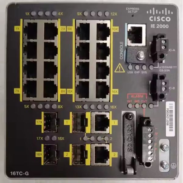 Cisco IE2000 Industrial Ethernet Switch with 16FE Copper Ports 2GE SFP/T Uplink and Industrial PoE Solution