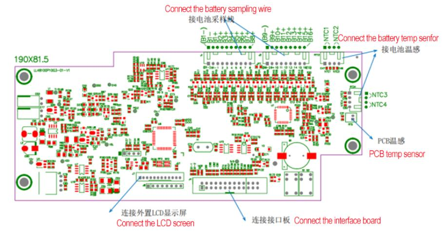 15S 16S 100A BMS 48V Smart BMS алюминиевая пластина для литийной батареи 5kwh с ЖК-дисплеем с RS485 для телекоммуникаций