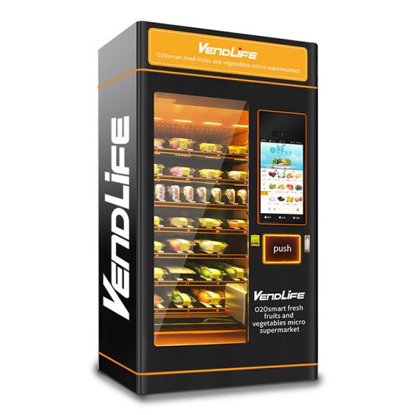 Máquina de venda automática quente comercial do alimento do vegetal de salada e do Único-armário totalmente automático dos frutos para o estilo 2021 novo