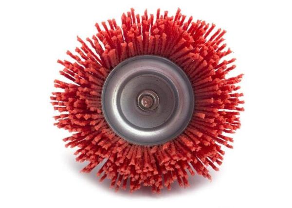 75mm Grey Abrasive Cup Nylon Drill Brush with Shank Grit 240 for Removal Rust Paint